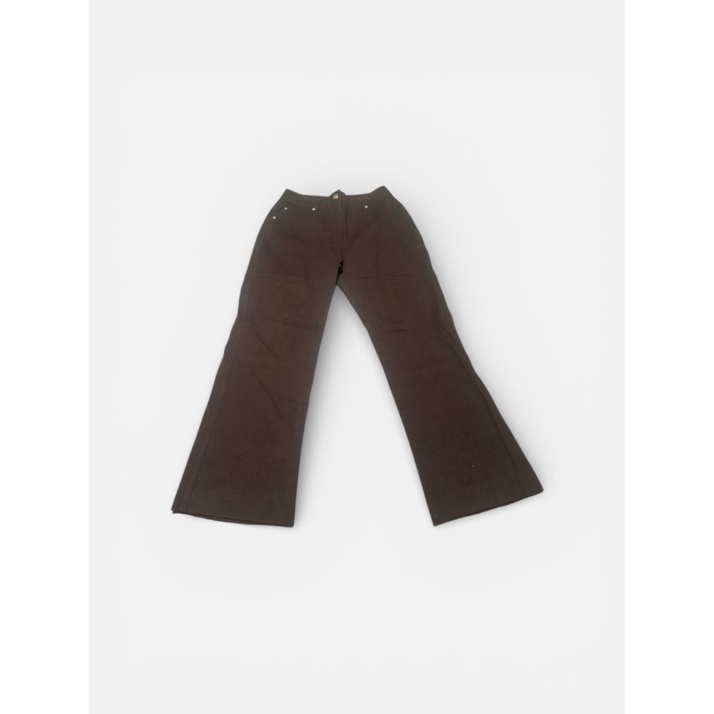 St John Sport Women's Trousers Pant Jean Size 2 Chocolate Brown Designer Logo - Picture 3 of 9